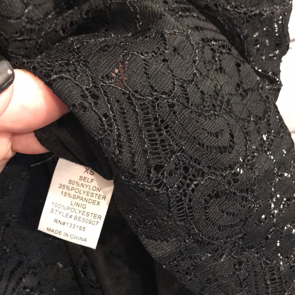 NWT Altar’d State Black Floral Lace Skater Dress - Picture 8 of 8